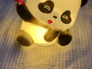 mini heart panda lamp
