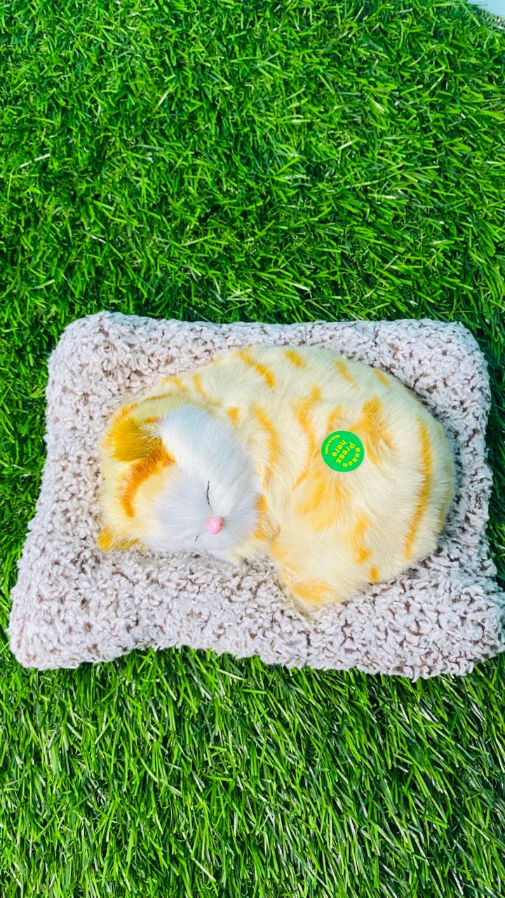 plush cat toy with real meow sound(cream yellow & orange tabby) plush cat toy with real meow sound(cream yellow & orange tabby)