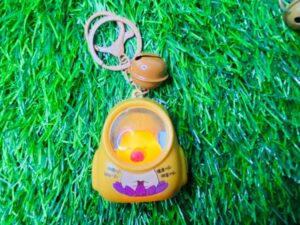 cute duck led bell keychain