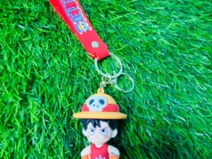 monkey d. luffy figure keychain with wrist strap