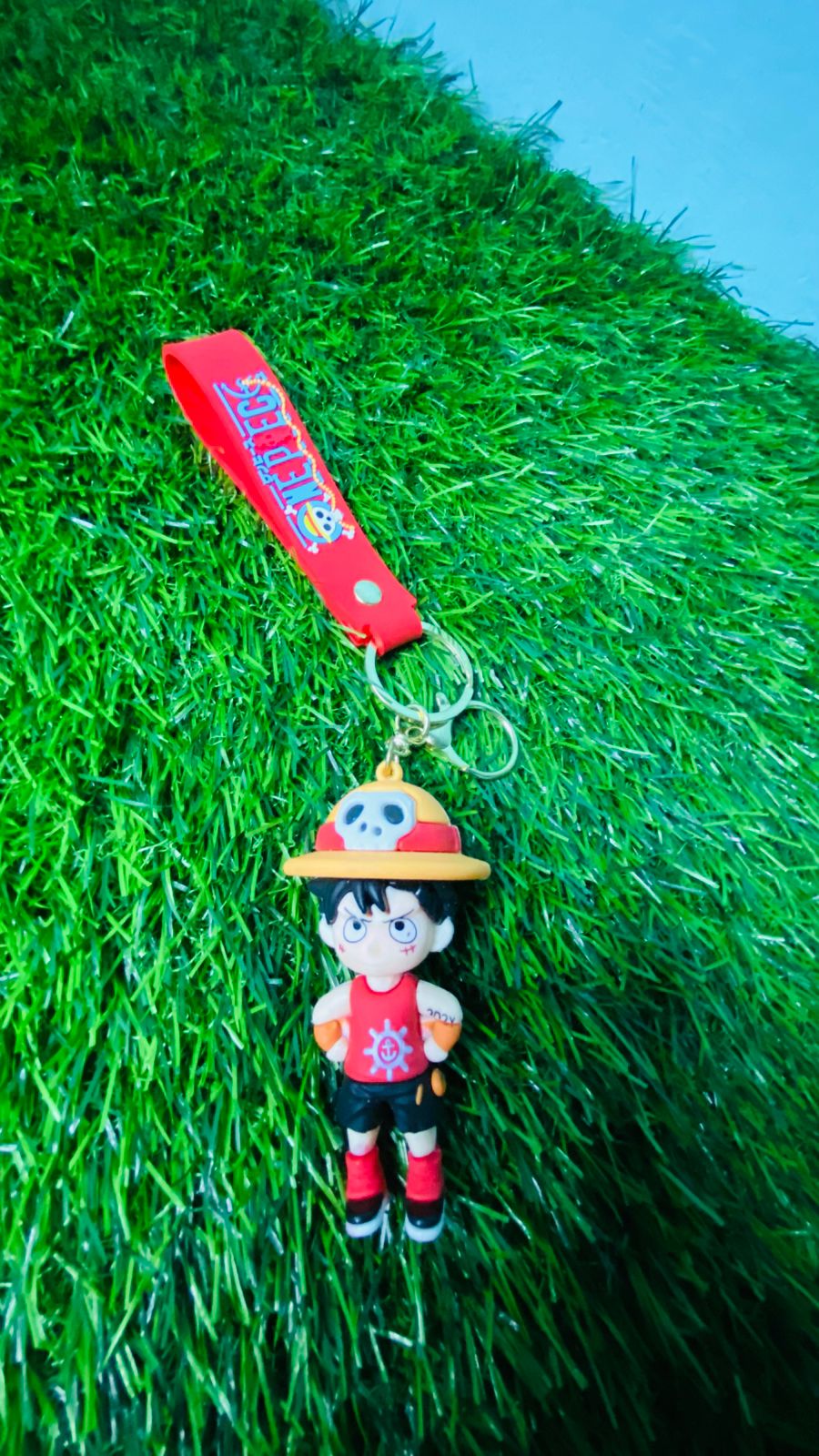 monkey d. luffy figure keychain with wrist strap monkey d. luffy figure keychain with wrist strap